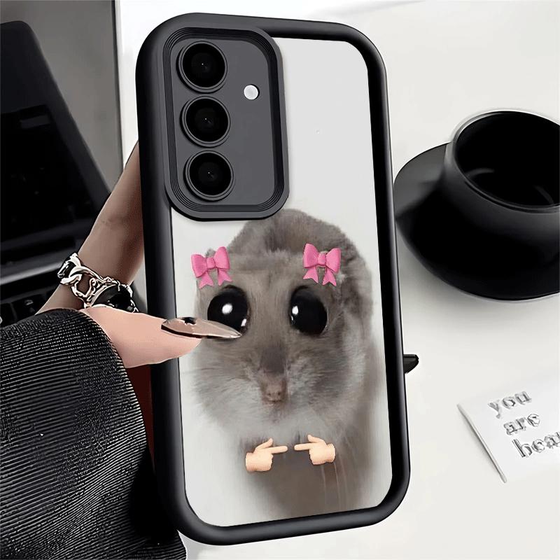 Phone Case for Samsung Galaxy A17 A16 A15 A14 A13 Funny Sad Hamster Meme A56 A36 A26 A55 A35 A25 A54 A34 A24 A53 A33 A23 A07 A06