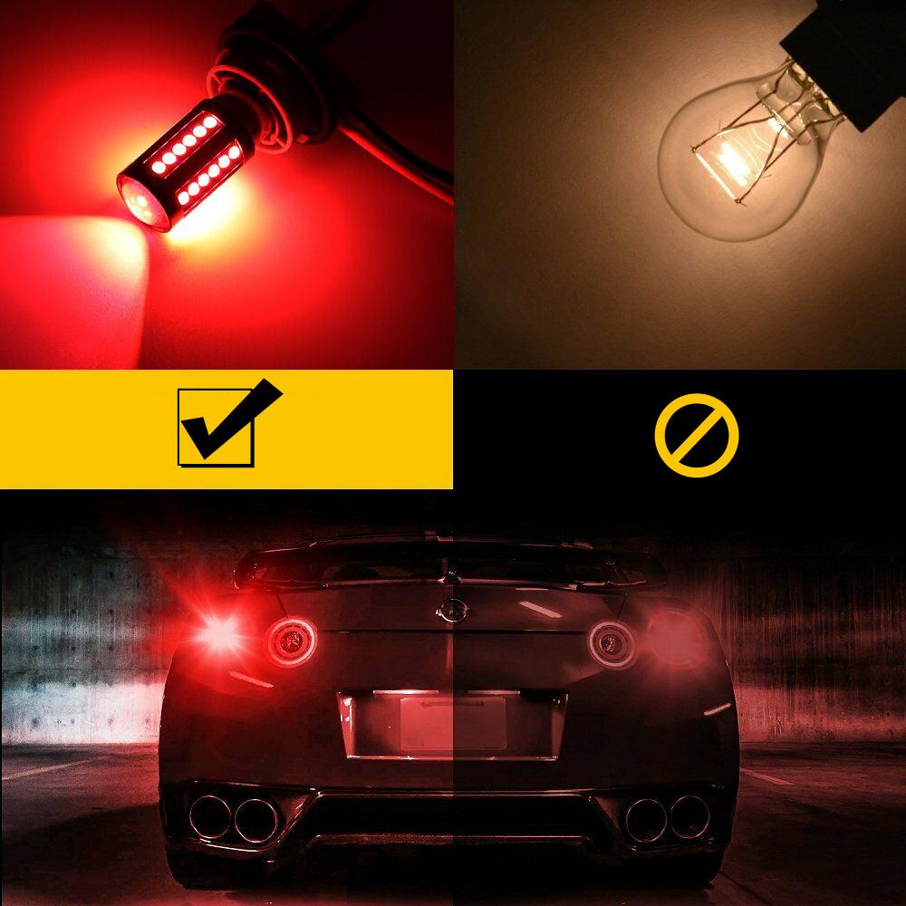 2x 1157 BAY15D 36 COB Red LED Tail Lamp Car Signal Brake Light Parking Bulb Car Tuning Universal Exterior Parts Accessory