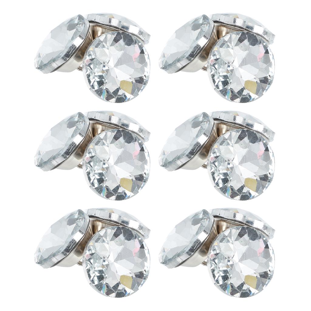30 Pcs Crystal Gemstone Flower Button Rhinestone Glass nament For Furniture Garment Rivets Upholstry Buttons Sewing Crafts