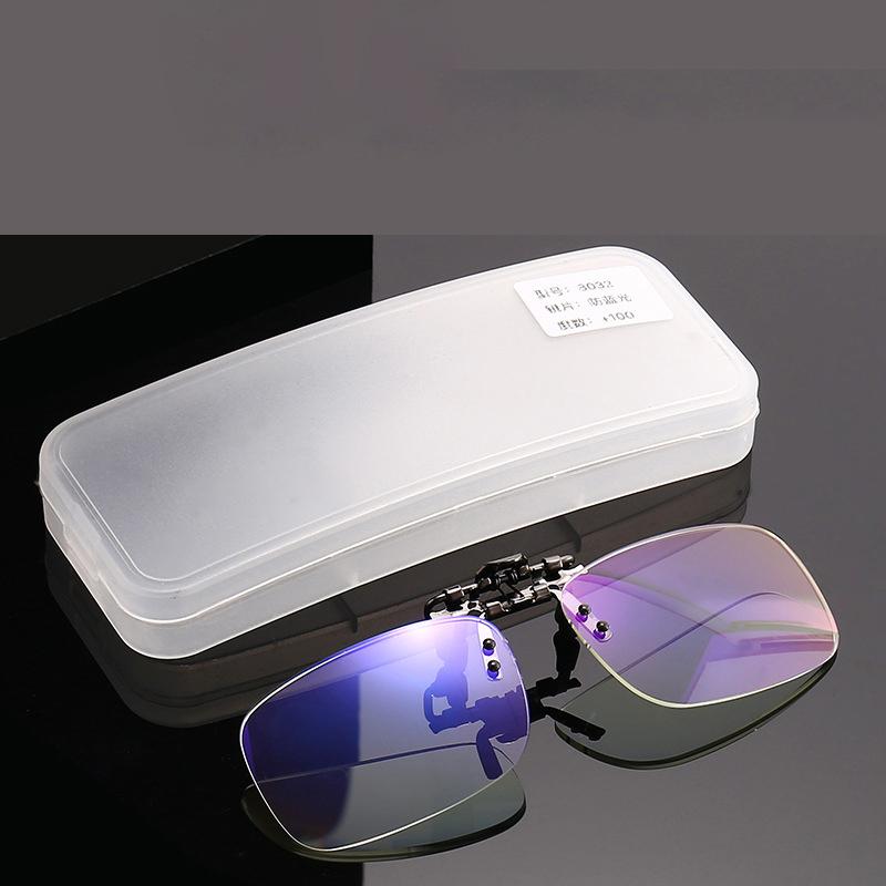 

BOYSEEN Flip Up Hyperopia Reading Glasses clip Anti blue light Boundless Fram Vision Care Cosmetic Eyeglasse +250