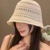 Bucket hat women's high sense summer new hollow bucket hat sunshade sun protection hat versatile basin hat