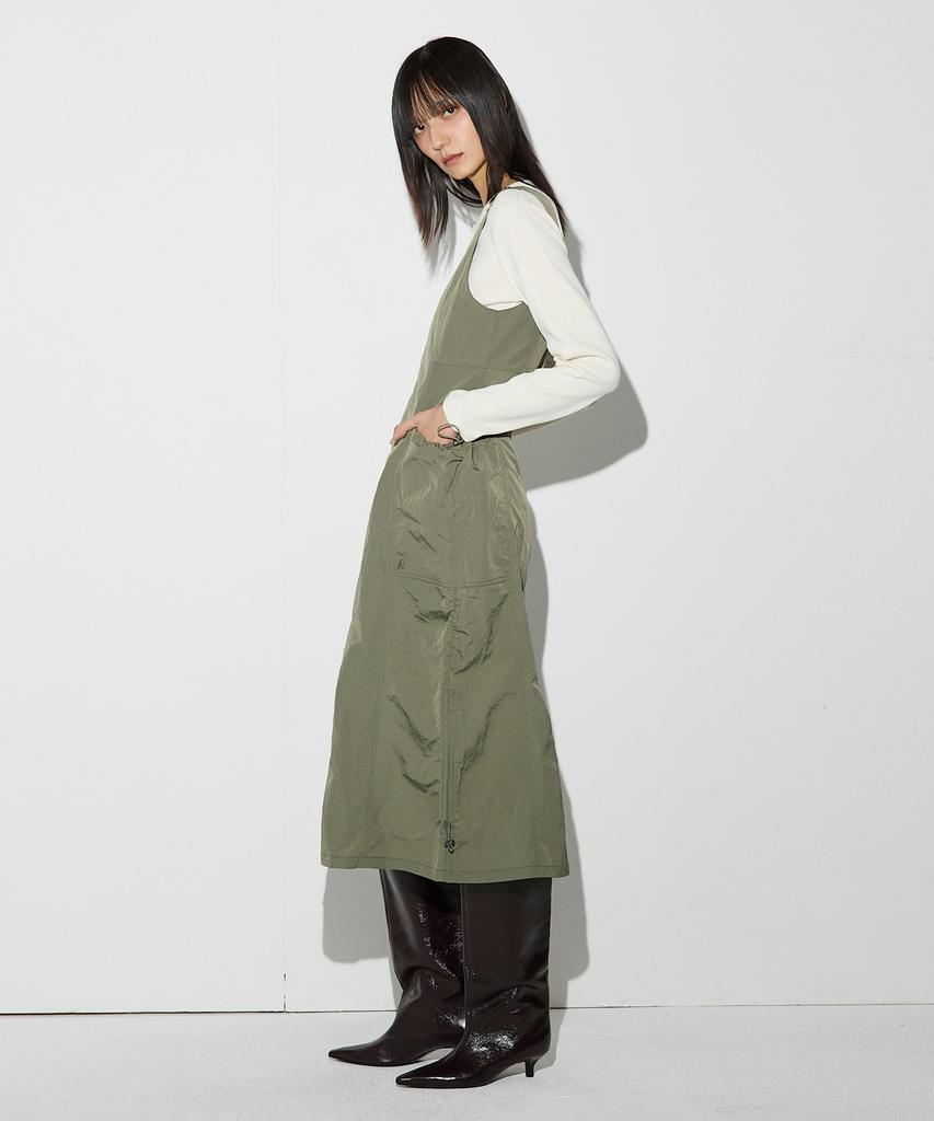 Burkeru Women'S Nylon Long Dress Khaki