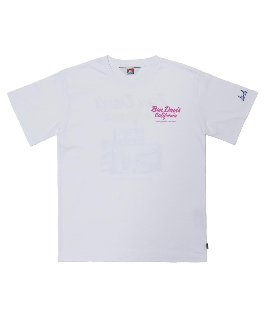 BEN DAVIS Original Store Print Tee Charcoal