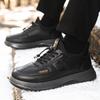 Winter Men's Shoes Warm Plush Waterproof Leather Snow Ankle Boots Outdoor Work Casual Shoes Non-slip Rubber Boots