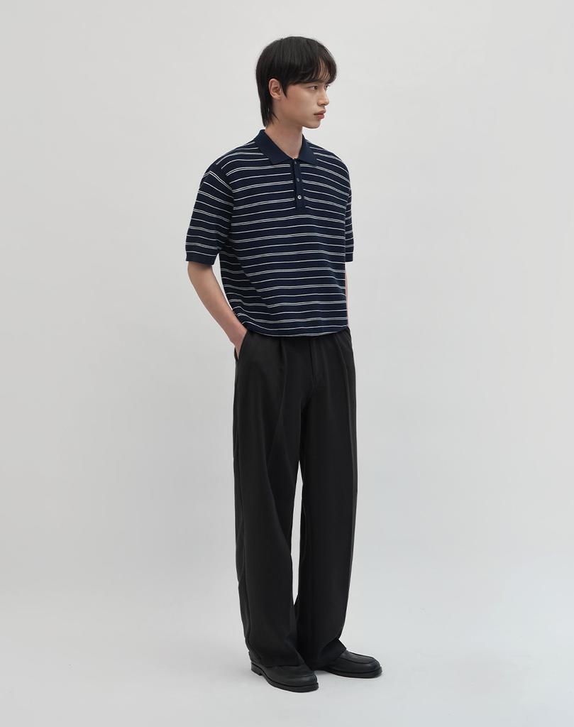WORK ON BODY OFF (Summer Add-On) Rebe Semi-Wide One-Pleat Slacks (2 Colors)