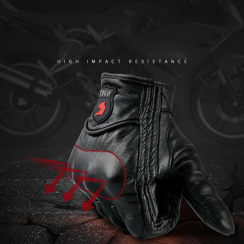 New Racing Gloves Mittens Goat Leather Motorcycle Breathable Equipment & Anti-Slip Touch Screen for Motocross/Outdoor gp Glove
