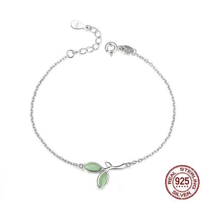 Neue europäische und amerikanische Mode Neues Armband für Frauen Hope Leaves S925 Sterling Silber Armband