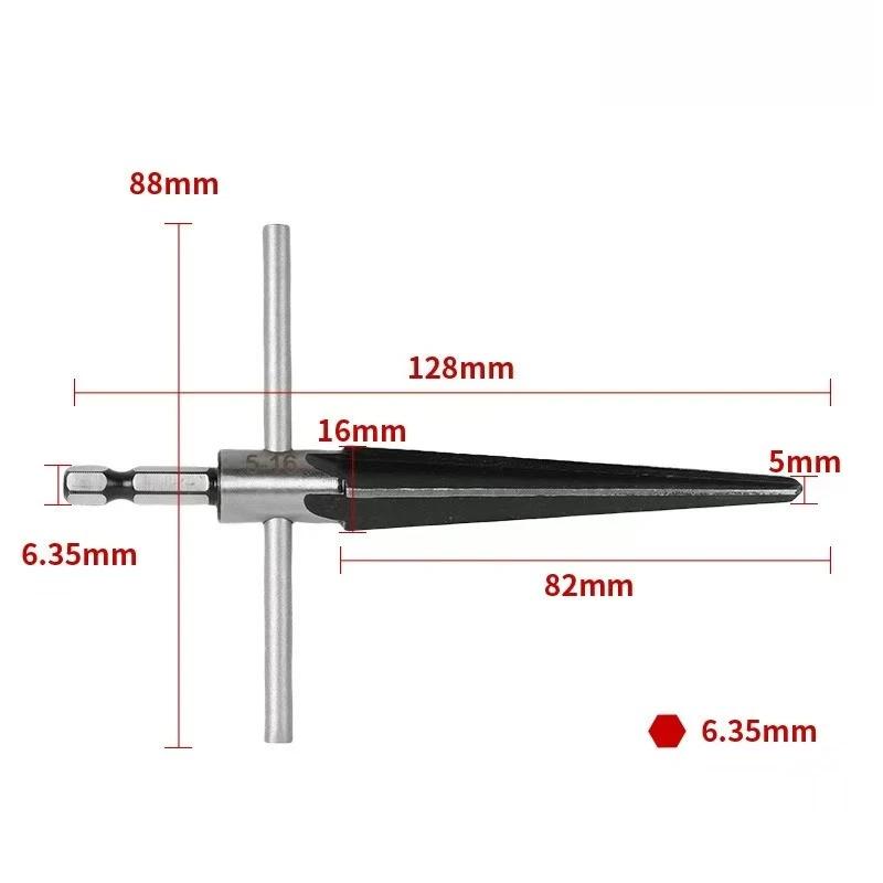 

Конічна розгортка з круглим хвостовиком 5-16 мм 3-13 мм Інструменти для обробки деревини для зняття фаски, розсвердлювання та розширення отворів