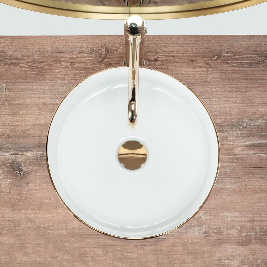Umywalka sami gold edge - nablatowa sku rea-u6758