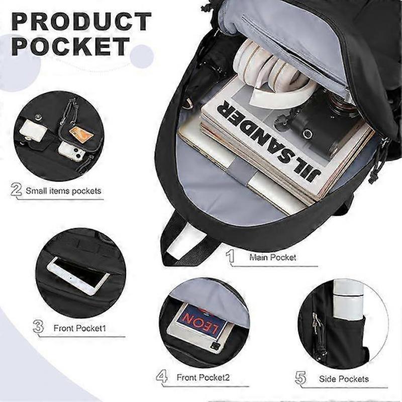 New Bubble Mart Labubu Printed Schoolbag Elementary School Students and Junior High School Students Fashionable Breathable Casual Backpack