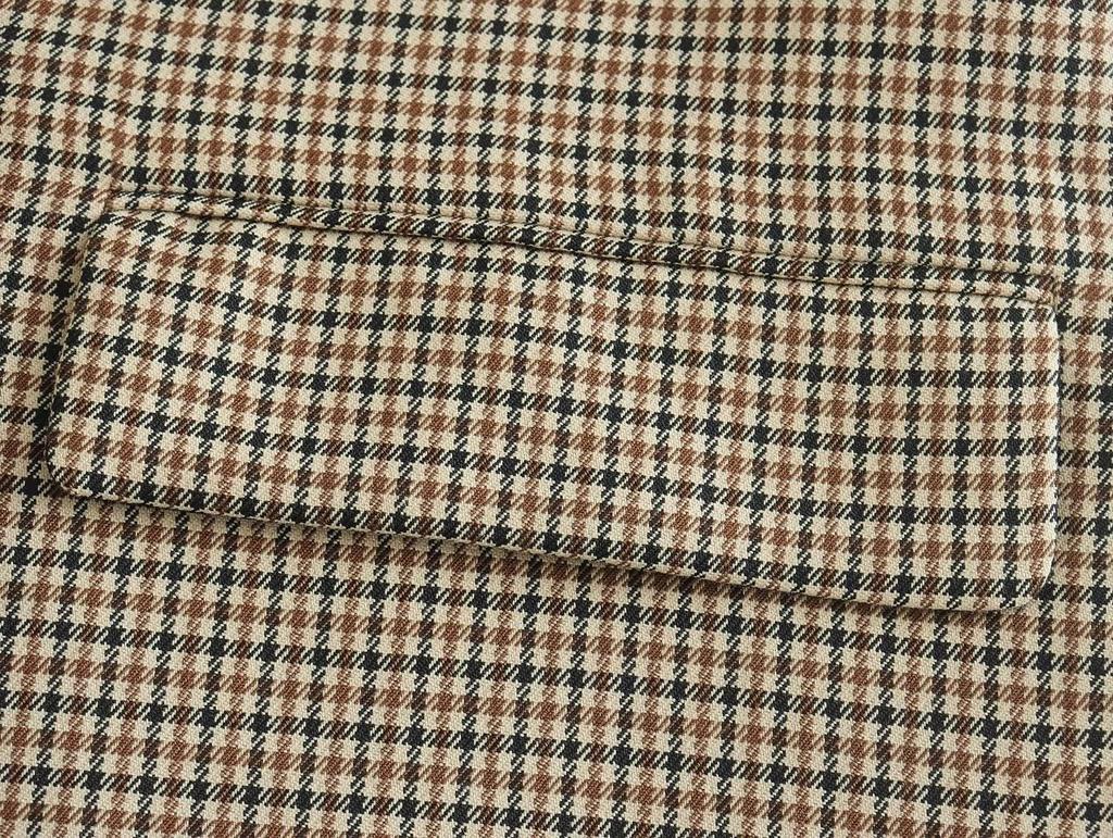 2024 Women's Winter Plaid Double-Breasted Suit Jacket & Straight Skirt - European & American Style