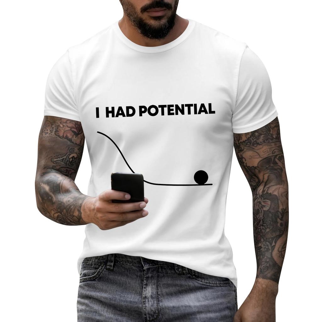 Men's Casual Letter Print Short-Sleeve T-Shirt
