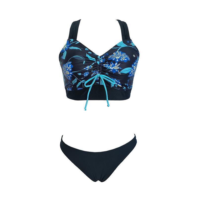 Female Summer Bikini Sets Swimsuit Women Bathing Suit Ladies Push Up Printed Three-piece Swimwear Beach Swimming Suits
