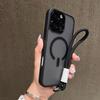 Funda Protectora Transparente Magsafe Antigolpes con Borde Mate Para Para Iphone 17 16 14 13 Mini 15 12 11 Pro Max Plus Correa de Muñeca Cubierta Magnética