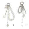 Trendiger Herz-Schlüsselanhänger Schlüssel-Schmuck Quasten Schlüsselhalter Perlen-Taschenanhänger Taschenanhänger Legierungstextur Perfekt für Tasche und Schlüssel