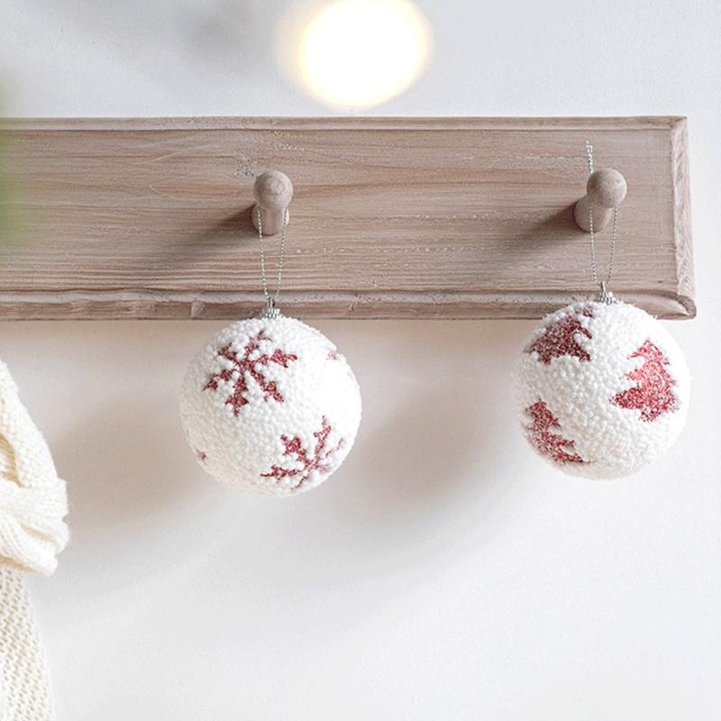 8cm Shatterproof Foam Decorative Baubles Ball Ornament Christmas Tree Decorations for Wreath Mantels Embellishments