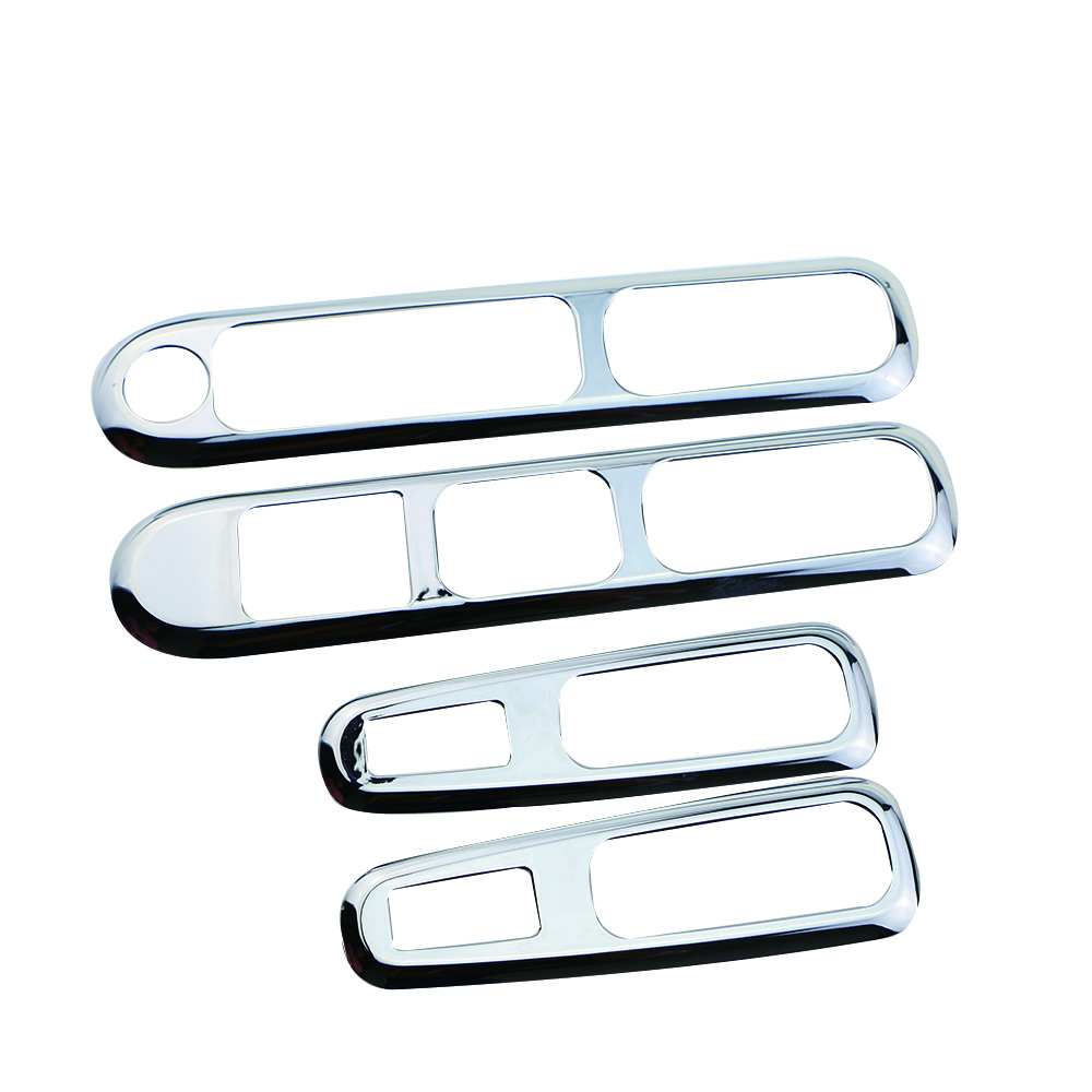 4Pcs ABS Chrome Car Window Lifter Button Panel Cover Decoration Sticker Trim for Peugeot 3008 2013 2014 2015 2016