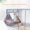 Yousheng Bird Nest Transparent Wood Bird House with Perch Easy Installation Hanging Bird Nesting Box Bird Cage Accessories