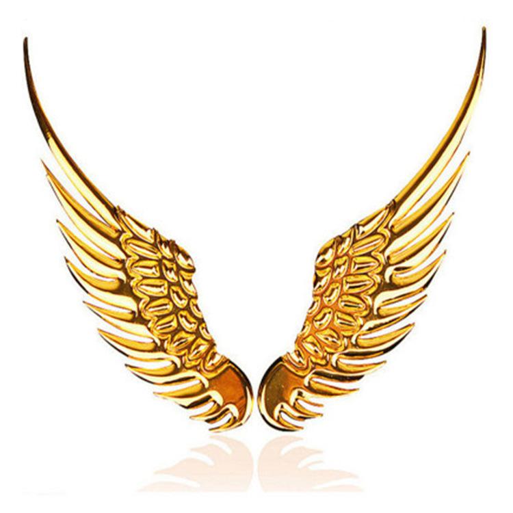Angel Wings Car Emblem: 3D Metal Decorative Rear Sticker