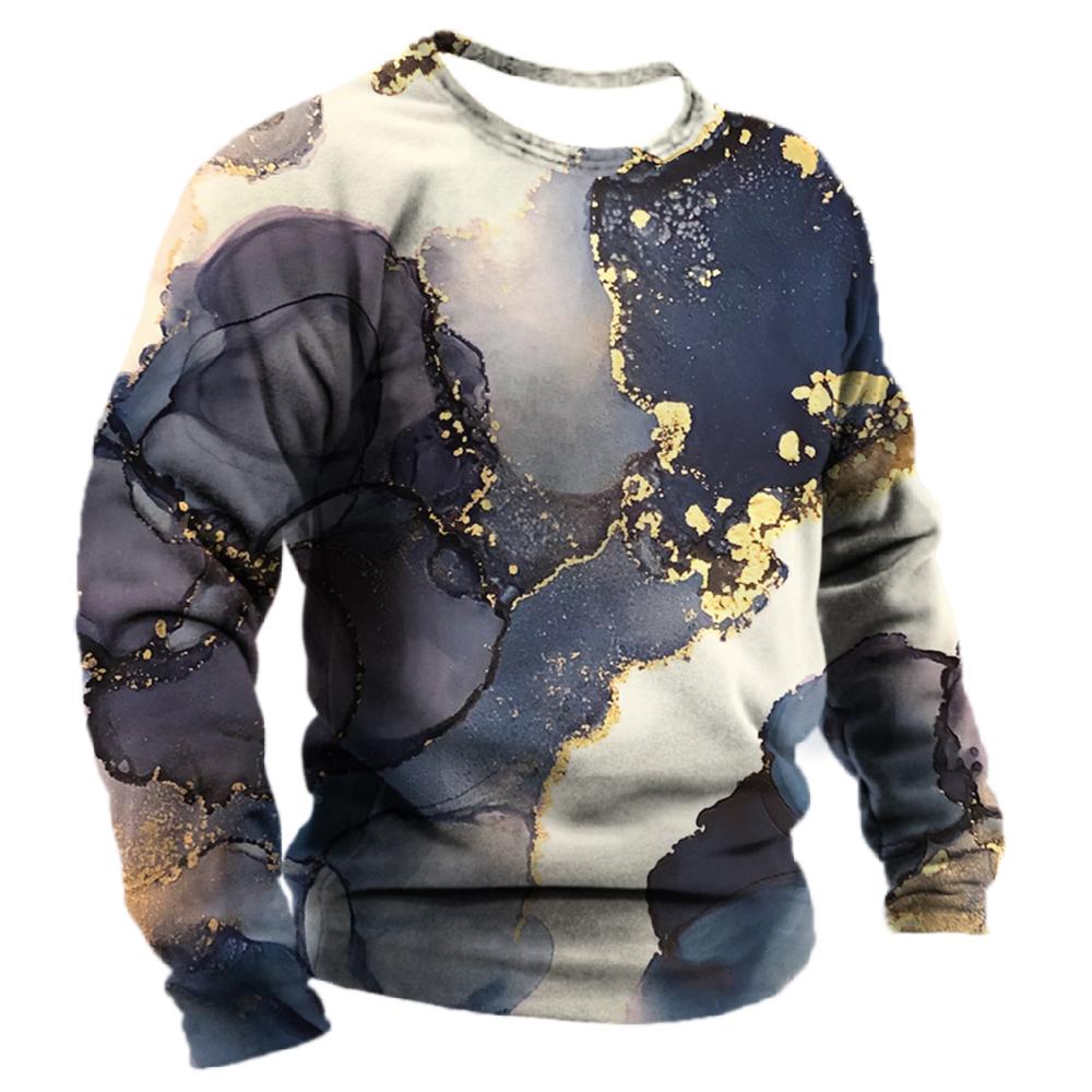 

Весенне-осенние имитационные 3D футболки с длинными рукавами для мужчин, повседневные футболки с круглым вырезом, свободная мужская одежда 6XL