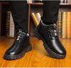 Men's Trendy Plush-Lined Winter Lace-up Snow Boots - Warm, Stylish British Style Leather Shoes
