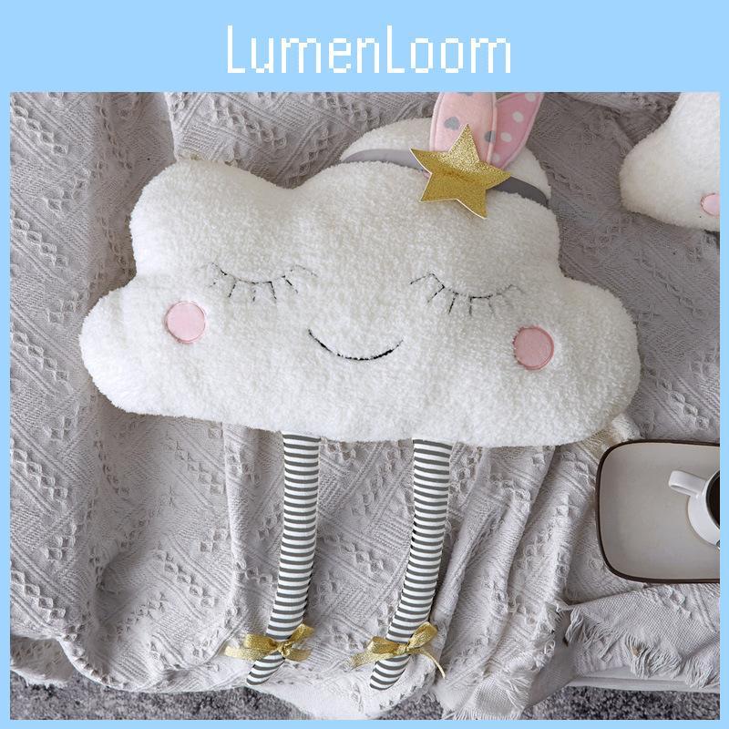 Adorable Cloud Shaped Plush Pillow For Babies Cute Nursery Comfort Doll Gift For Girls