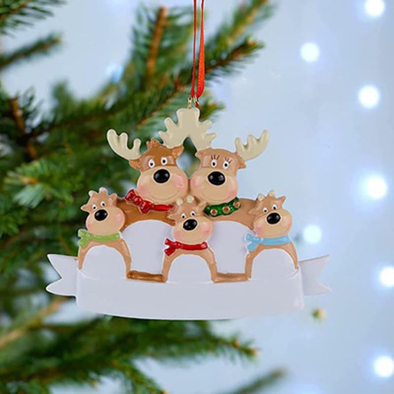 2021 Personalized Family Reindeer Pendant Christmas Tree Ornament Winter Gift Long Lasting Family Gift Decoration
