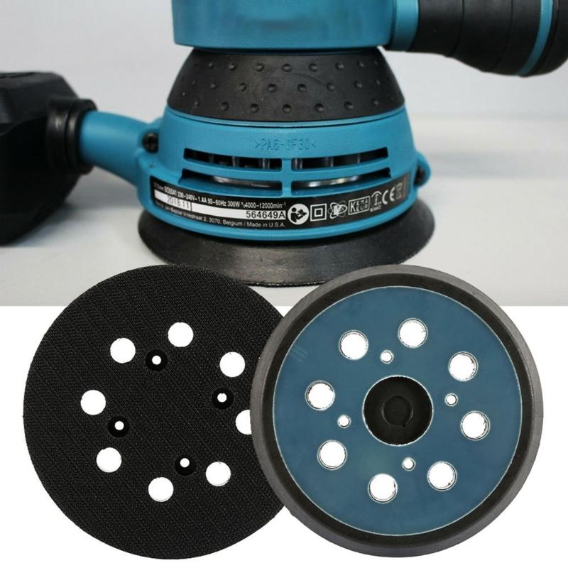 125mm 5inch Sander Pad 8 Holes 4 Nails Backing Sanding Disc Pad Hook Sanding Pad for Electric Orbital Sander Polishing