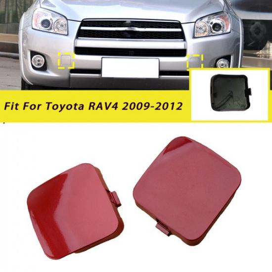 

Red Best Left & Right Front Bumper Tow Hook Eye Cap Cover For Toyota RAV4 09-12