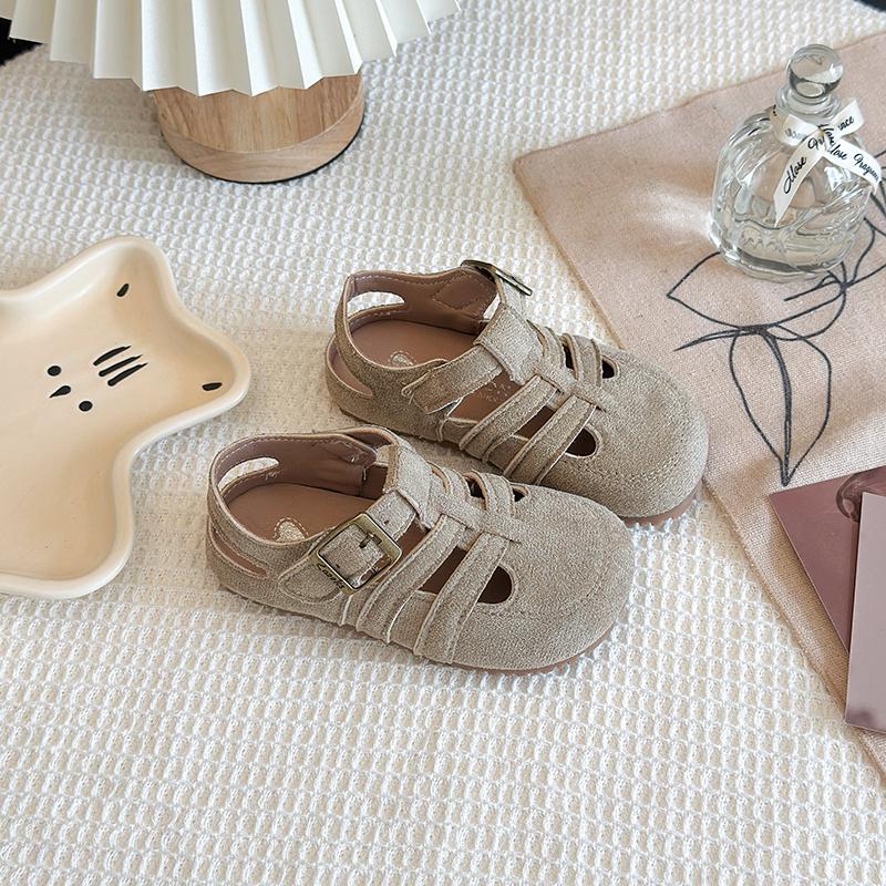 Sommer Neue Kinder Sandalen für Mädchen Rutschfeste Sohle Kleinkind Römische Strandschuhe mit Pastellfarben Prinzessin Elegant Gartenschuhe