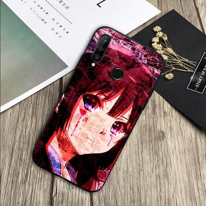 Sad Anime Aesthetic Senpai For Huawei Nova Y72 Y73 Y90 Y70 Y60 Y91 Y61 12s 12i 11i 8i 9 10 SE P40 Lite P60 P30 Pro Case
