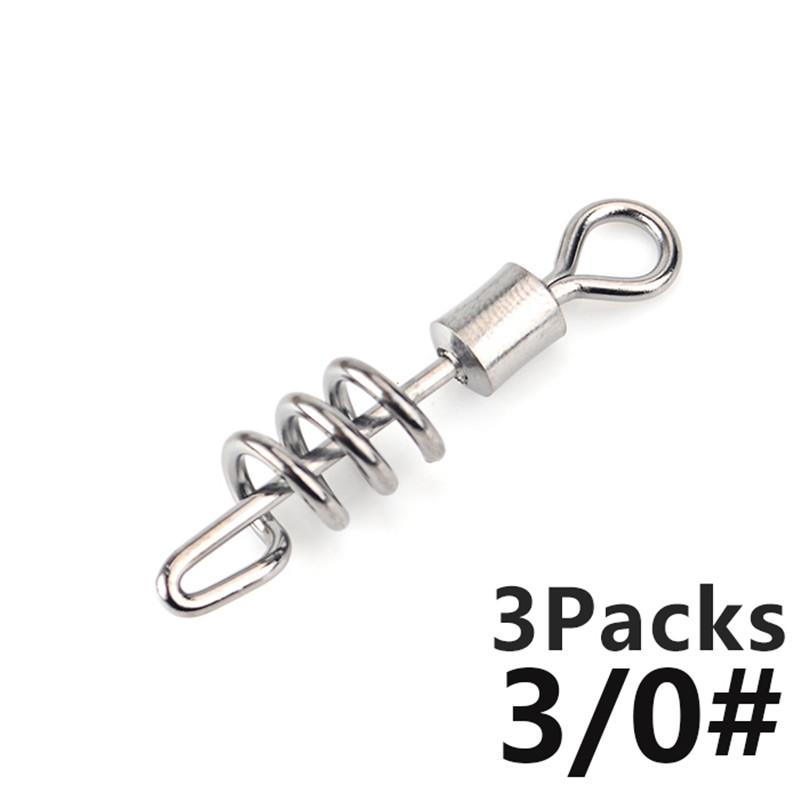 

3 шт./5 шт. аксессуары для рыбалки на щуку, соединительный штифт, подшипник, вертлюг из нержавеющей стали, карабин, приманка, вертлюг, снасти 3/0#-3pcs