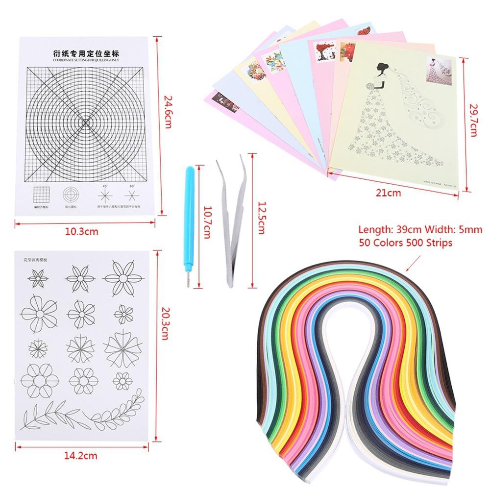 6pcs Quilling Strips Paper Quilling Kit 6 In 1 Set Complete Paper Quilling Set  Decoration Craft