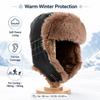 Warm Trapper Hat Faux Fur Lining Bomber Hat New Earflap Hat  Cycling