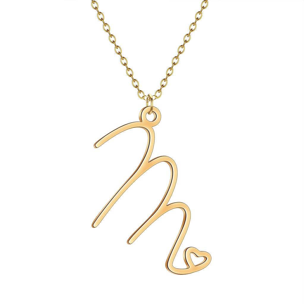 Kinitial Dainty Initial Letter Necklaces For Women Minimalist Stainless Steel Initial Necklace Femme Wedding Jewelry Gift