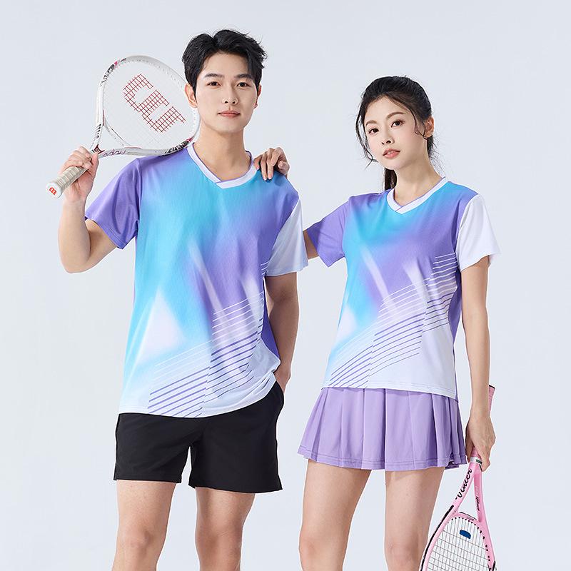 Quick-Dry Breathable Badminton, Tennis & Volleyball Uniform Set for Women & Men with Printed Numbers