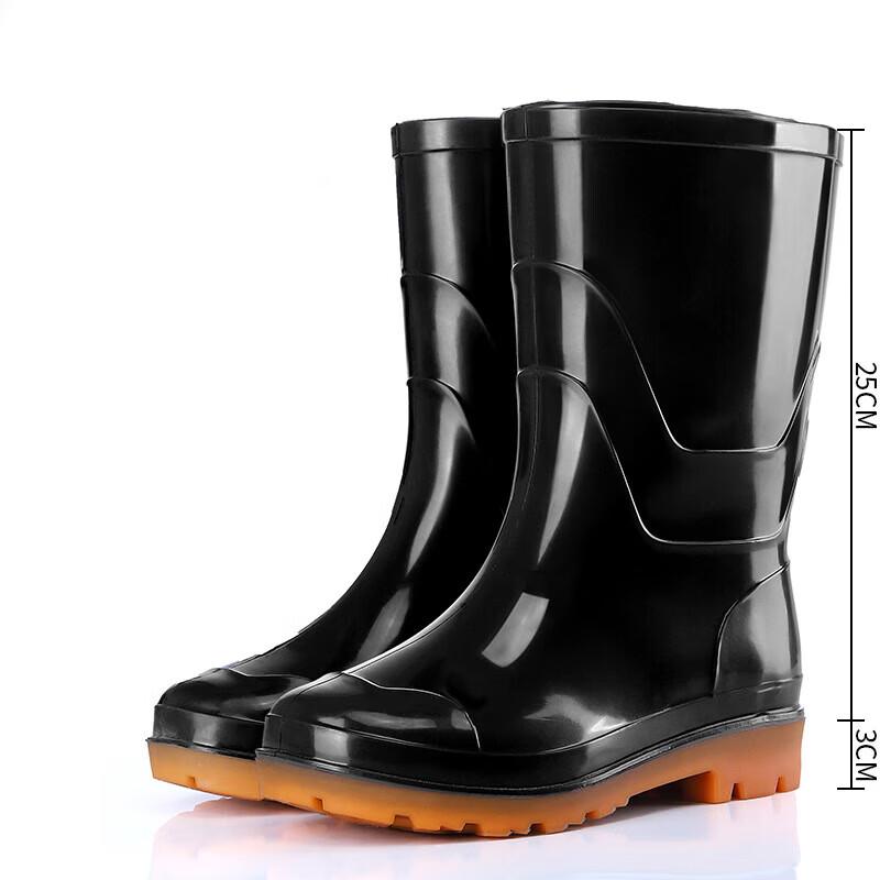 Tri-polar Men s Black PVC Waterproof Mid-Calf Work Boots TP1690