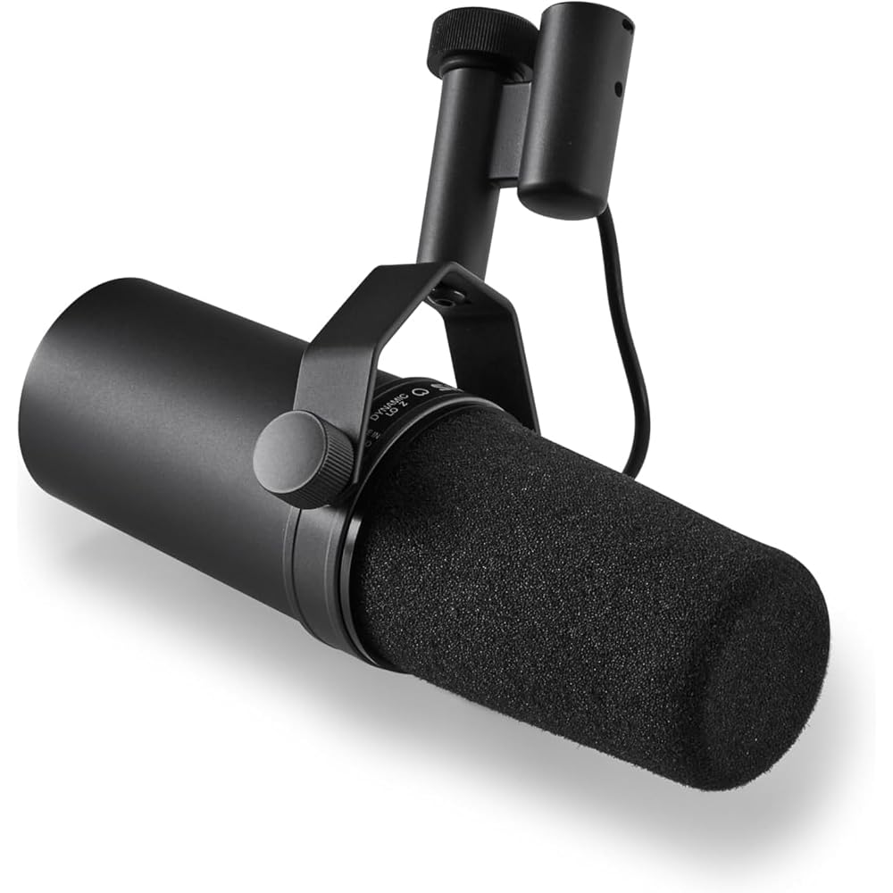 SHURE Sure SM7B: Dynamic Microphone, Cardioid, Unidirectional, XLR, Wired Noise Cancellation, Str...