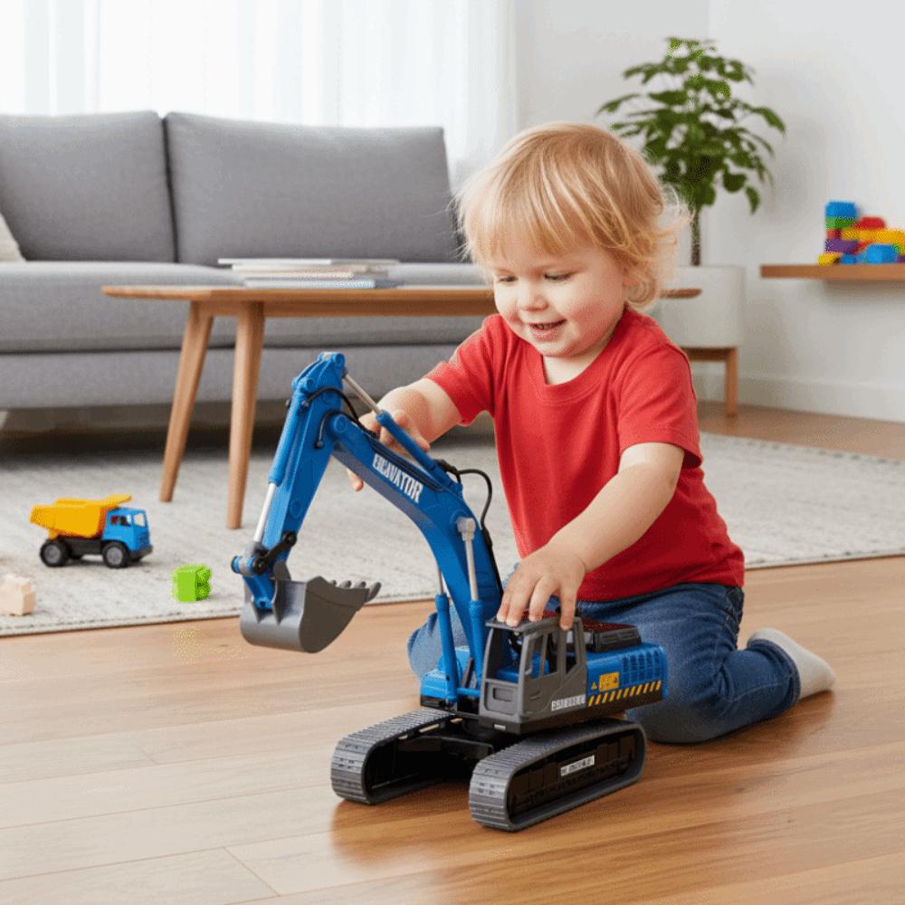 Rotatable Inertial Engineering Vehicle Flexible Joints Forklift Car Model  Kids Toy