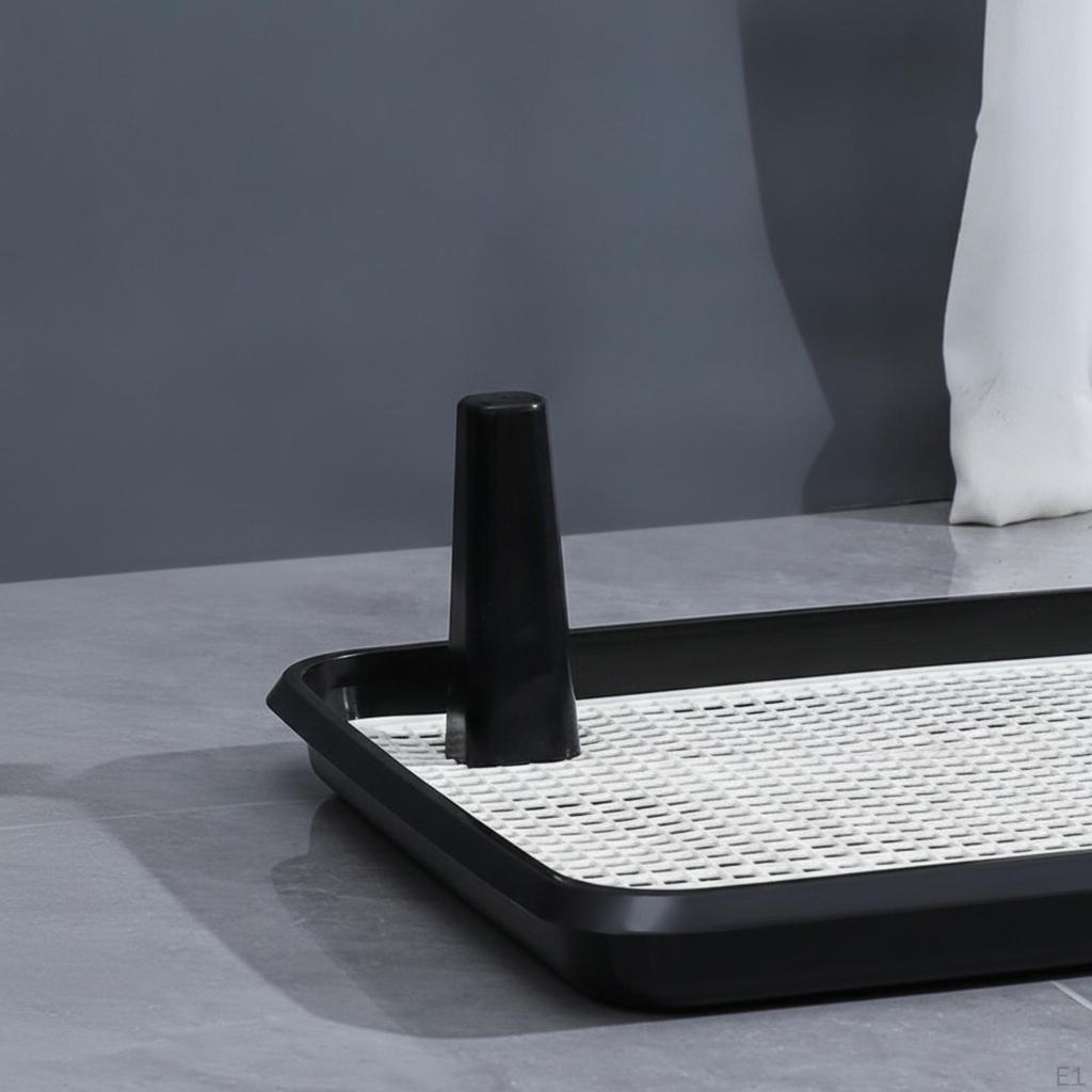 Dog Potty Tray with Raised Wall Paw-Dry Toilet Easy-to-Clean