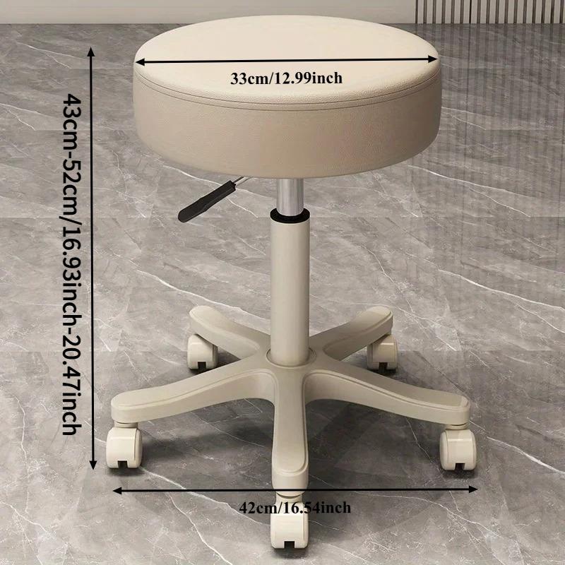 Massage Stool Beauty Salon Stool Lifting Rotating Round Stool Hair Manicure Barber Shop Stool Round Stool with Wheels