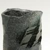 Shigaraki Ware "Hechimon" Flower Vase, Large, Vertical, Purple and Black, with Shisui Rock Face, Suitable for Buddhist Altars, Ceramic, MR-1-2526