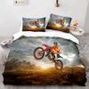 3D Print Extreme Sport Off-Road Stunt Motorcycle Comfortable Duvet Quilt Cover Pillowcase Bedding Set Decoration Home Textile