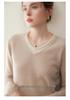 Autumn/Winter 2025 Two-Piece Color Block Cashmere Women's Slimming Knit Pullover
