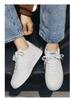 Men's Trendy Spring 2026 Low-Top Skate Shoes, Breathable and Versatile White Casual Sneakers for Students