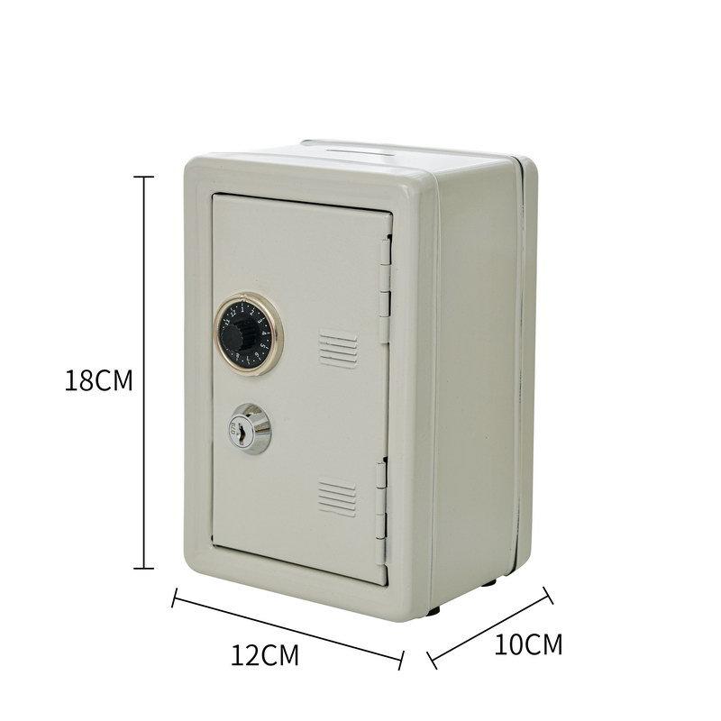 Kawaii Metal Storage Cabinet with Key Lock Mini Safe Desktop Organizer Pink Purple Blue Metal Box Cute Table Decoration