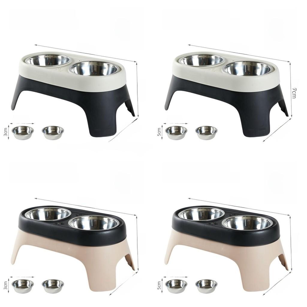 Pet Food Bowls Set With Antispill Elevated Design For Cats And Dogs