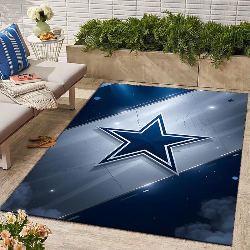 Dallas Cowboys Design Area Rug - Non-Slip, Soft & Cozy Floor Mat for Living Room, Bedroom, Office - Indoor/Outdoor Decorative Carpet