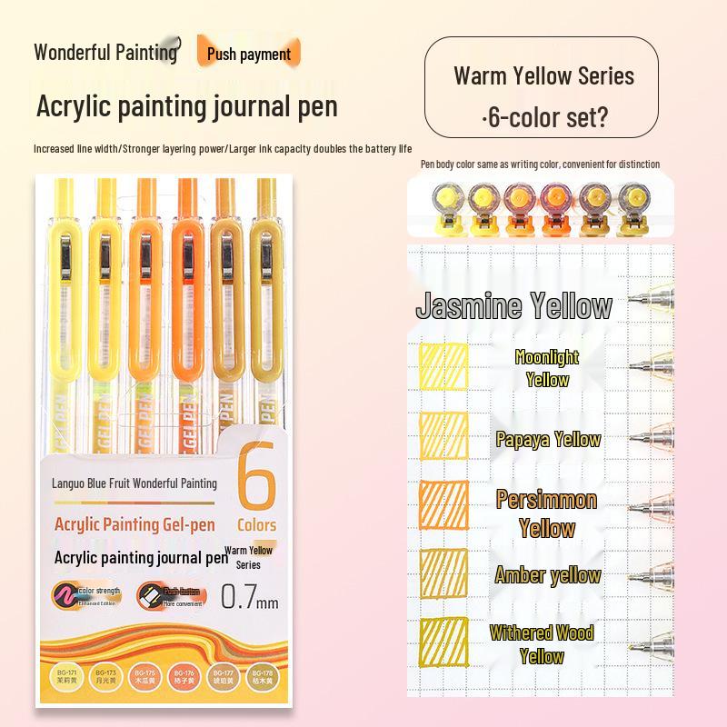 Sweetheart Pink Acrylic Planner & Drawing Pen for Students - High Color Neutral Pen
