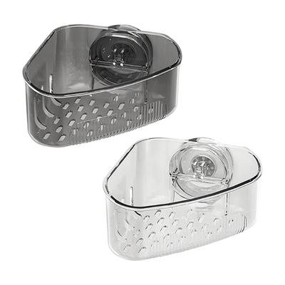 Suction Cup Corners Sink Organizers With Drainage Holes ABS Kitchen Bathroom Storage Shelf Easy Installation